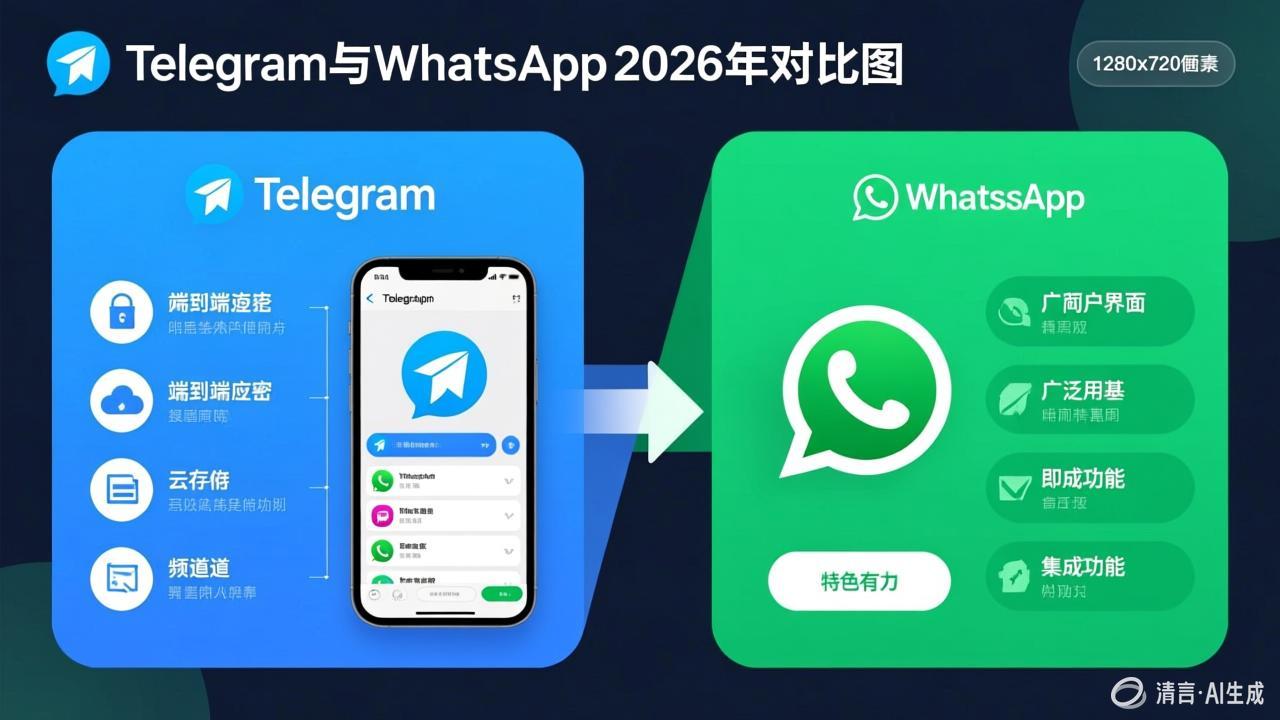 Telegram vs WhatsApp 深度对比：2026 该选哪一个