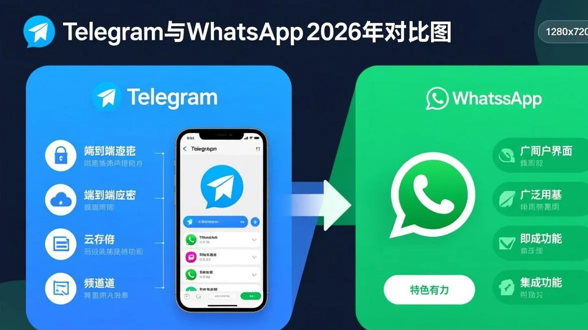 Telegram vs WhatsApp 深度对比：2026 该选哪一个