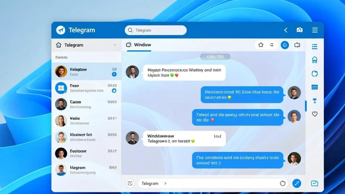 Telegram Windows版聊天界面展示